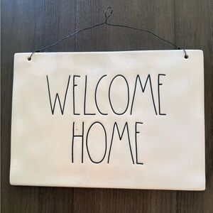 Rae Dunn Cream Welcome Home Wall Art